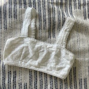 American Eagle white crop tank